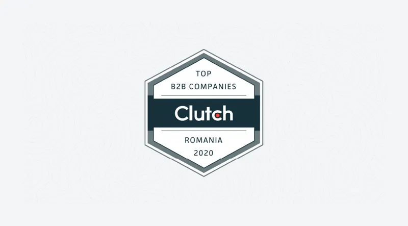 The Clutch Top B2B Companies Romania 2020 badge.
