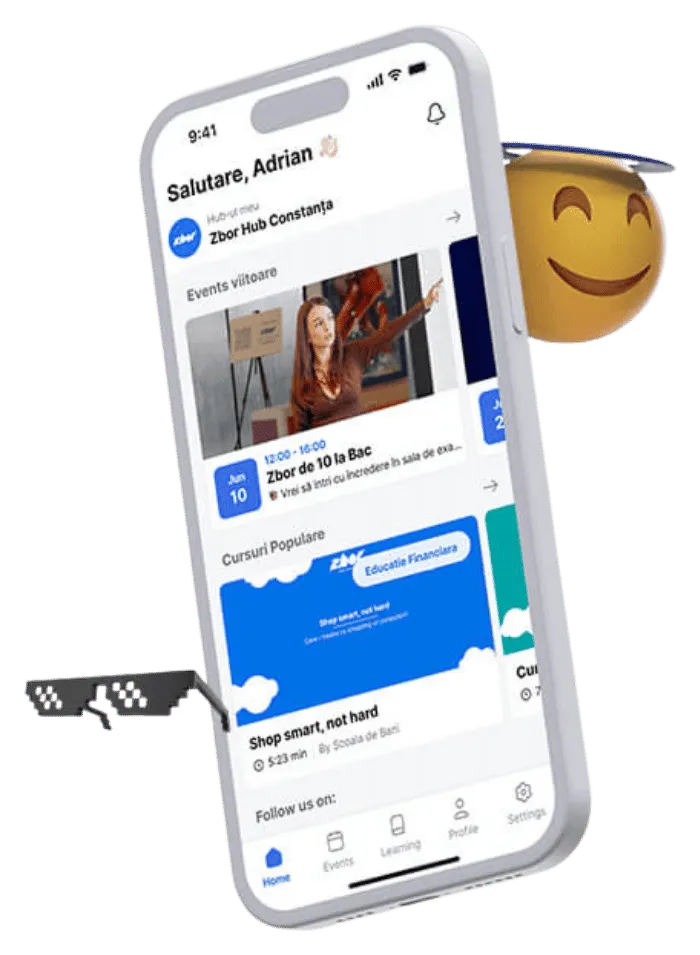 The Zbor app home screen on an iPhone.