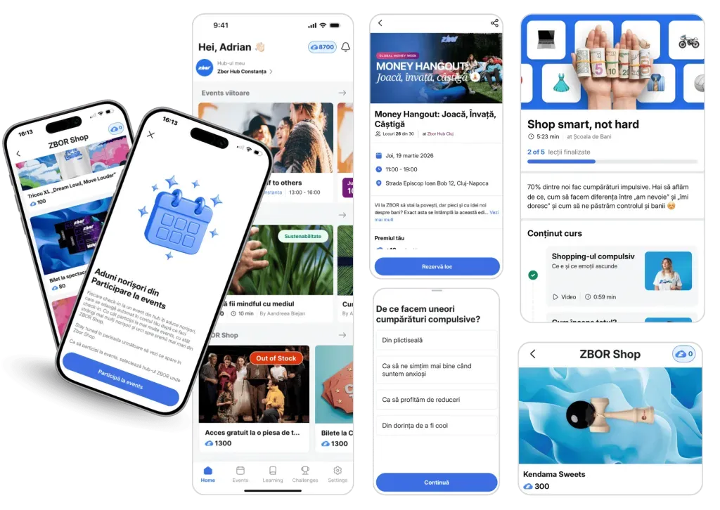 The Zbor mobile app and web platform.